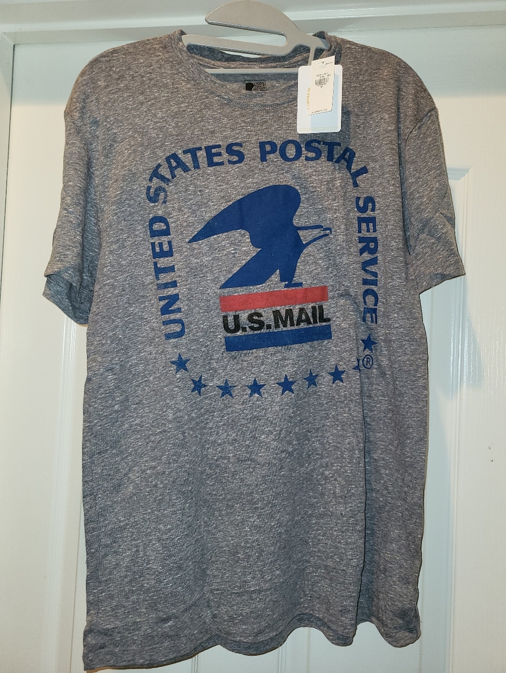 Old Navy Unisex Gray Charcoal US Mail Graphic Short Sleeve Tee, Lot Of 4